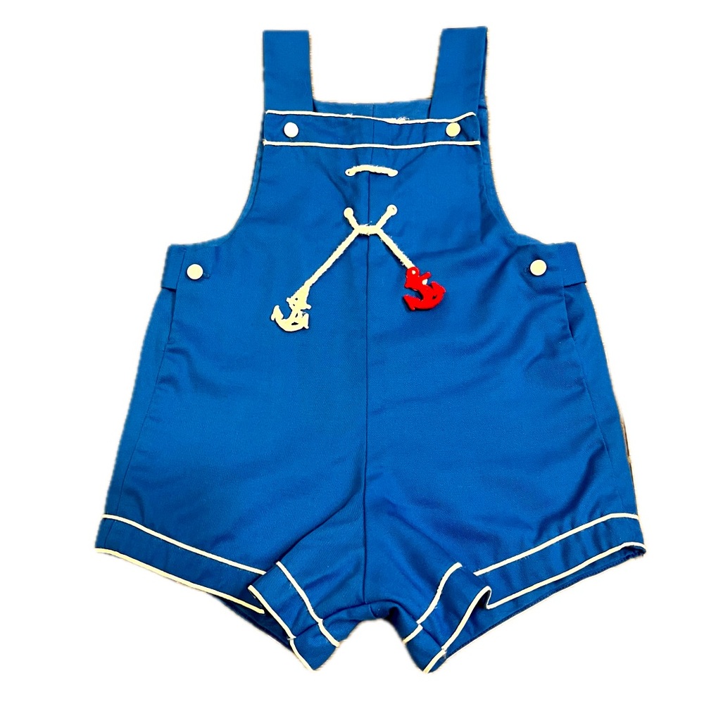 Vintage Betti Terrell Lord & Taylor Sailor Onesie One piece outfit blue white